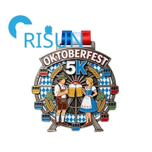 Medalla de Metal 3D en Relieve para Festival de <span class=keywords><strong>Cerveza</strong></span>, Carrera 5K 10K, Medalla Personalizada con Abrebotellas de <span class=keywords><strong>Cerveza</strong></span> Oktoberfest, Medallón con Cinta - Product Image 5