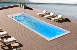 Wholesale Rectangular Whirlpool Inground Large Luxury 10 Person Outdoor Swimming Pool Swim Spa Pool Outdoor