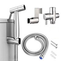 Ensemble de douche musulmane pour toilettes, robinet d'eau pour salle de bain, jet de toilette, bidet, pistolet de pulvérisation manuel, toilettes