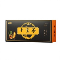 Thé aux fleurs des dix trésors au ginseng et aux baies de goji, infusion froide, boîte cadeau 150g, boisson bien-être préemballée