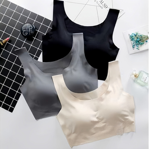 Reggiseni <span class=keywords><strong>senza</strong></span> cuciture da donna <span class=keywords><strong>senza</strong></span> fili biancheria intima lucida <span class=keywords><strong>reggiseno</strong></span> Push up <span class=keywords><strong>senza</strong></span> anello in acciaio 3/4 tazza femminile Lingerie Comfort - Product Image 5
