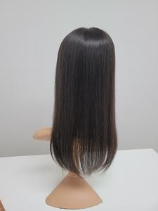 16 Inch Long Straight Human Hair Toupee <b>Clip</b> In <b>Wig</b> Lightweight Luxe Voluminous WIGTS Style Free Inner Combs - Product Image 4
