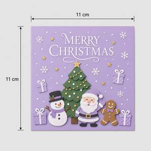 Ensemble de cartes de Noël 3D pop-up au design original ZS-PC0316, sapin de Noël, bonhomme de neige, Père Noël, pain d'épices, découpe au laser - Product Image 3