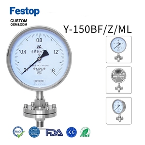 Manometro con Diaframma Filettato Facilmente Cristallizzabile, Resistente ad Alta Corrosione - Product Image 4