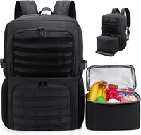 Sac à dos isotherme en polyester pour le déjeuner, avec compartiment pour ordinateur portable 17 pouces, grande capacité, pour voyage, travail, pique-nique