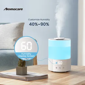 Aromacare 2,5L Wasser-Kühl-Nebelaufbefeuchter 7 Farben Led-Licht tragbar Luftfeuchtigkeitsregelung Luftbefeuchter