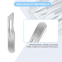 # Lames de scalpel chirurgical 10R en acier au carbone stériles jetables à bord arrondi pour le dermaplaning facial, les salons de beauté et de spa, 100 pièces