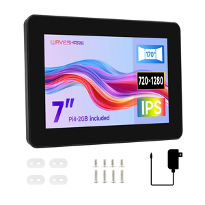 Pantalla táctil industrial HMI todo en uno Waveshare de 7 pulgadas y 720*1280 para Raspberry Pi 4/5, compatible con salida dual 4K de 10 puntos K606 - Product Image 4