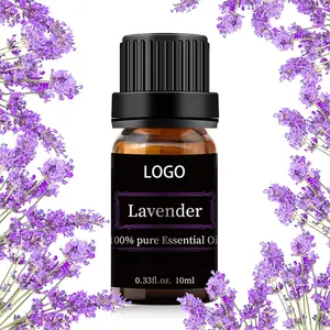 Atacado 100% Pure Aromatherapy Óleos 10ml Private Label Difusor Massagem Umidificador Orgânico Lavender Óleo Essencial