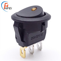 Mini interrupteur à bascule kcd1, 12 v, 20a, 3 broches, marine, carling