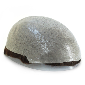 BIO - 0,05-0,06 mm Onzichtbare Toupet Super Dunne Huid Medium Licht 100% Dichtheid Beste Haarstuk Toupet - Product Image 4