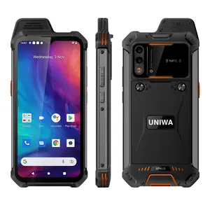 UNIWA W888 Android 11 128GB IP68 4G NFC Rugged phone with fingerprint charging dock for 5000mAh explosion proof mobile phone