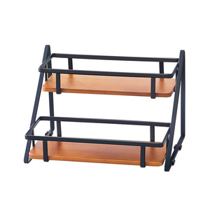 Ripai <b>Kitchen</b> Storage <b>Rack</b> Spice Organizer Wooden Tray Multi Function Desktop Shelf For Condiments And Spices - Product Image 3