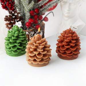 3D Star Christmas Tree Silicone <b>Candle</b> <b>Molds</b> Pinecone Plaster Resin <b>Mold</b> for Aromatherapy Gypsum Making Christmas Decor Gift - Product Image 4