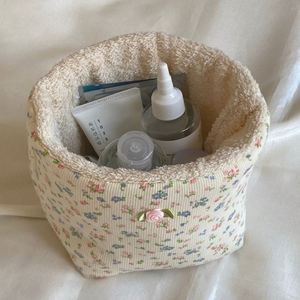 Custom Eco-Friendly Durable Winter Soft Teddy Recyclable Large Capacity Cosmetic Bags Women Travel <b>Storage</b> Bag Cute Bridesmaid - Product Image 5