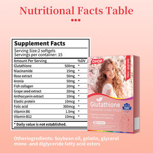 Preço de Atacado de Marca Privada <span class=keywords><strong>OEM</strong></span> Cápsulas de Glutationa para Cuidados com a Pele Cápsulas de Glutationa com Colágeno para Mulheres - Product Image 5