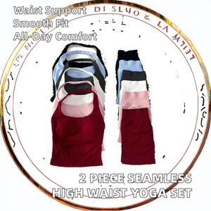 ชุดกีฬาผู้หญิง 2 ชิ้น เสื้อครอปแบบผูกหลัง กางเกงขาสั้นเอวสูงไร้รอยต่อ ยืดหยุ่นสูง เหมาะสำหรับออกกำลังกายที่ยิม - Product Image 2