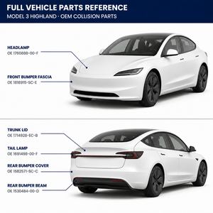 Kit de remplacement complet de <span class=keywords><strong>pare</strong></span>-chocs Lintech résistant à l'usure et à ajustement précis pour Tesla Model 3 - Pièces de rechange - Product Image 2