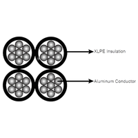 Marca JYXL 0,6/1KV ABC Cable aéreo incluido XLPE 16A/30A Tamaños disponibles 4x50 2x10 para los mercados del sudeste asiático
