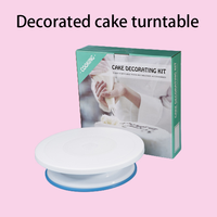 Plateau tournant en plastique blanc écologique pour gâteaux, outils de pâtisserie, ensemble pour la décoration de gâteaux, emballé en sac pour mariage - Vente directe usine