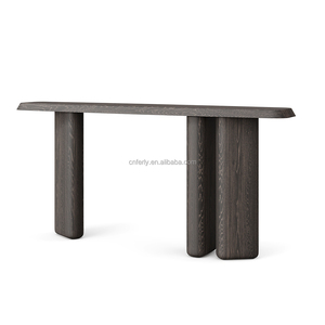Table <span class=keywords><strong>console</strong></span> de couloir Ferly Table <span class=keywords><strong>console</strong></span> de couloir en bois de chêne noir de style scandinave moderne - Product Image 2