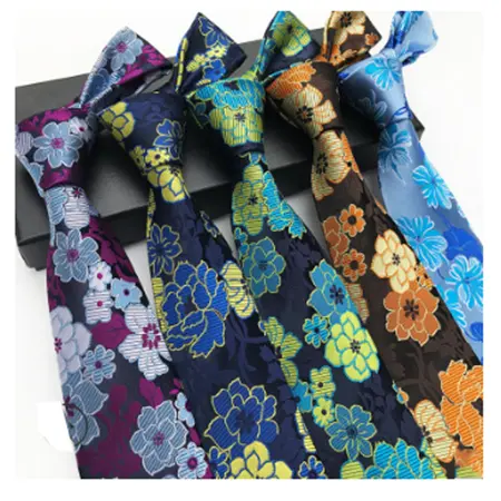 Manufacturer Drop Ship High Quality Neck Tie Fancy Floral Handmade Necktie