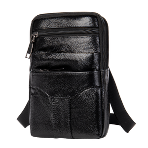 Sacs de haute qualité en cuir souple, sac à dos pour ordinateur portable tendance, cuir noir - Product Image 1