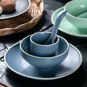 2024 Wholesale cheap Elegant hotel restaurant plates ceramic cups plates and bowls set dinnerware tableware