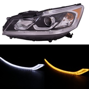 Venta de Fábrica: Faros Delanteros Automotrices Retrofit para Honda Accord 2016 2017, LED Decorativos DRL con Señal de Giro Amarilla - Product Image 2