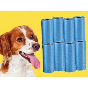 Sacchetti di cacca per cani 120 ecologici 30x23cm compostabili in plastica EPI resistente inodore flessibile