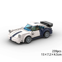 Compatible avec les briques de construction de marque, voiture de course MOC, jouets éducatifs à assembler soi-même, blocs de construction en plastique