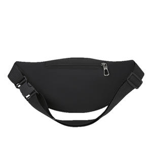 Sac banane de style sportif tendance en tissu Oxford noir imperméable, multi-compartiments, pochette pour téléphone et monnaie, usage quotidien - Product Image 4