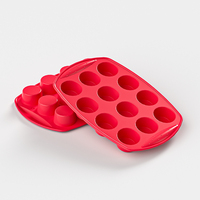 Plateau rond pour cupcakes et biscuits résistant à la chaleur BHD, moule à muffins en silicone pour four, avec poignée large