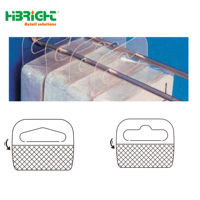 Crochets d'affichage adhésifs en PVC transparent avec trou européen pour le commerce de détail