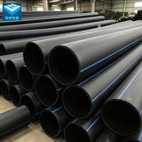 Tuyau HDPE PE100 20mm-1600mm haute pression résistant aux UV pour canaux d'eau, alimentation en eau, drainage et égouts