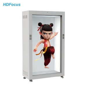Grande vitrine holographique 3D transparente de 65, 75, 86 pouces avec lecteur vidéo LCD non tactile pour exposition en magasin de marque haut de gamme - Product Image 1