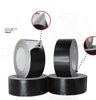 Ruban adhésif en aluminium noir imperméable et résistant à l'eau, activé par l'eau, pour conduits de climatisation (ventilation, chauffage, air conditionné) - Vente en gros