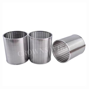 Bên ngoài trục dòng chảy thiết kế SS304 thép không gỉ V dây lọc lọc 80 lưới mặt bích Wedge Dây màn hình giỏ cho Bead Mill - Product Image 1