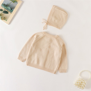 RTS เสื้อผ้าเด็กผู้หญิงแรกเกิดแขนยาวลายดอกไม้,เสื้อคาร์ดิแกนถักพร้อม<span class=keywords><strong>หมวก</strong></span>1ชิ้น - Product Image 4