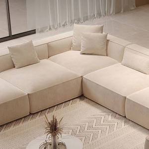 EU OEM Modern Living Room <b>Sofas</b> <b>Set</b> L Shaped Reclinable Large Luxury Microfiber Fabric Sectional Soft Villa - Product Image 4