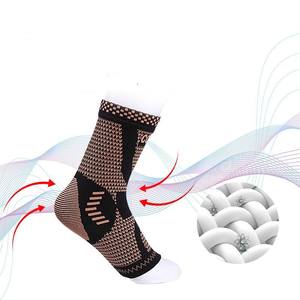 Tembaga kaus kaki kompresi profesional, Plantar Fasciitis, penopang lengan pergelangan kaki, pemulihan kebugaran pereda nyeri