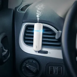 SCENTA Luxury Rechargeable Smart Automatic Car Air Freshener Dispenser,Mini USB Vent Scent Clips Plastic Car Air Freshener Vent