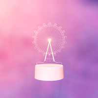 Acrylique USB LED veilleuse 3D télécommande lampe de bureau avec fonction tactile pour chambre livraison directe idée cadeau de vacances