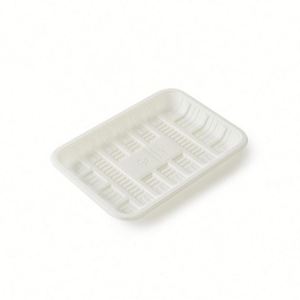 Ventes en gros de barquettes alimentaires biodégradables et recyclables en amidon de maïs blanc, assiettes à déjeuner 20,3x20,3 cm - Product Image 2