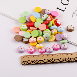 Décorations de téléphone en résine série Princesse, boutons fleuris colorés de 16 mm pour coque de téléphone, accessoires DIY - Product Image 2