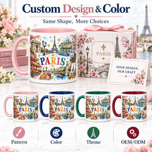 Mug en céramique souvenir <span class=keywords><strong>de</strong></span> <span class=keywords><strong>Paris</strong></span>, France, avec design <span class=keywords><strong>de</strong></span> la Tour Eiffel, boîte cadeau, articles souvenirs <span class=keywords><strong>de</strong></span> <span class=keywords><strong>Paris</strong></span> personnalisés, fournisseur en gros OEM ODM - Product Image 2