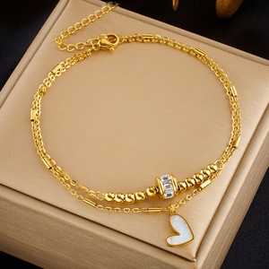 Accessori Pendente a Cuore Multistrato Impilabile, di Moda, Creativo, Semplice, di Alta Gamma, Versatile, con Stile Bambù Sportivo - Product Image 1