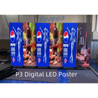 BESCAN~ Affichage publicitaire LED pliable P2.5, signalisation numérique sur pied