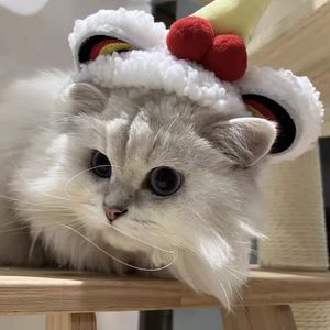 Sombreros para gatos, diademas para perros, accesorios para la cabeza de mascotas, disfraces de tigre y león para el Año Nuevo - Product Image 4