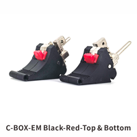 ZSTC C-BOX Rittal. . Poignée d'insertion/extraction Elma type IEL, levier noir bouton rouge supérieur, 81-095, 81-096, 81-205, 81-206